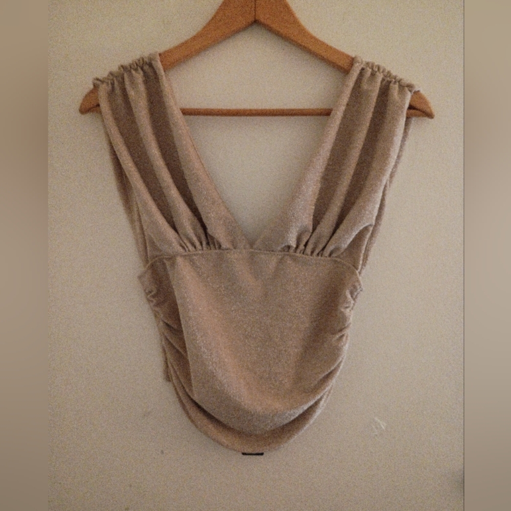 Fashion Nova Sparkling Gold Top